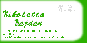 nikoletta majdan business card